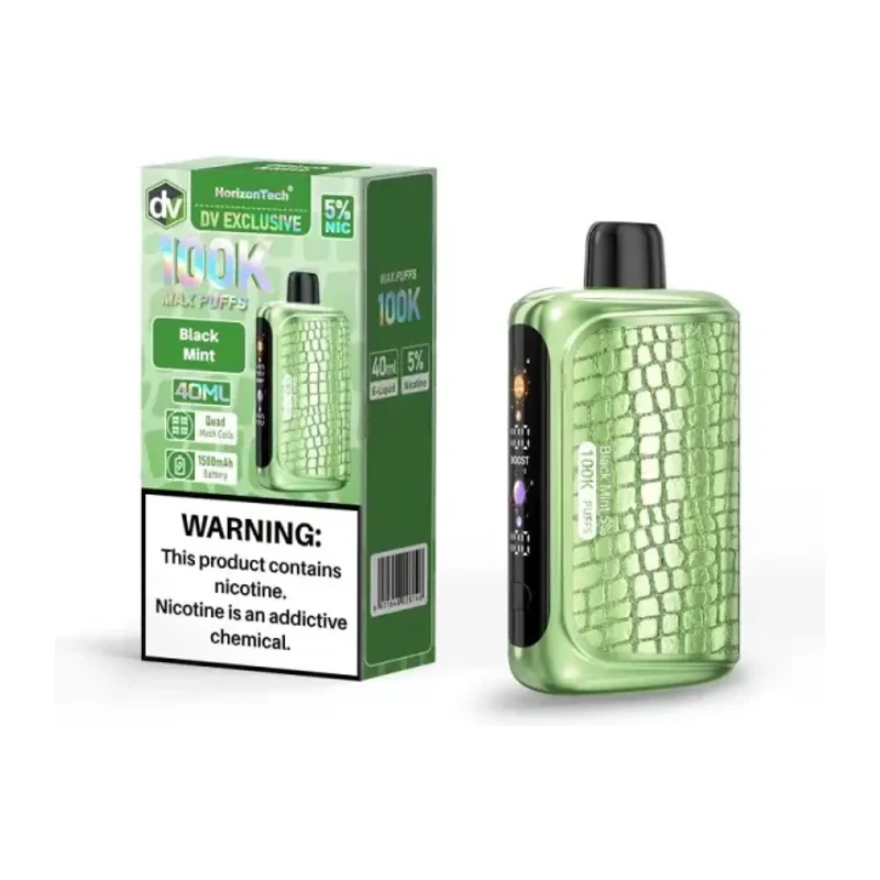 HorizonTech 100K Disposable Vape 5% 40ml BLACK MINT