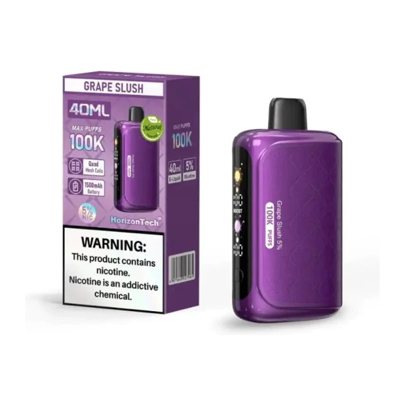 HorizonTech 100K Disposable Vape 5% 40ml GRAPE SLUSH