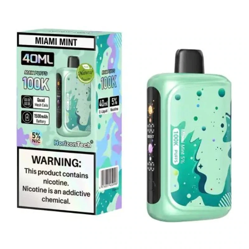 HorizonTech 100K Disposable Vape 5% 40ml MIAMI MINT