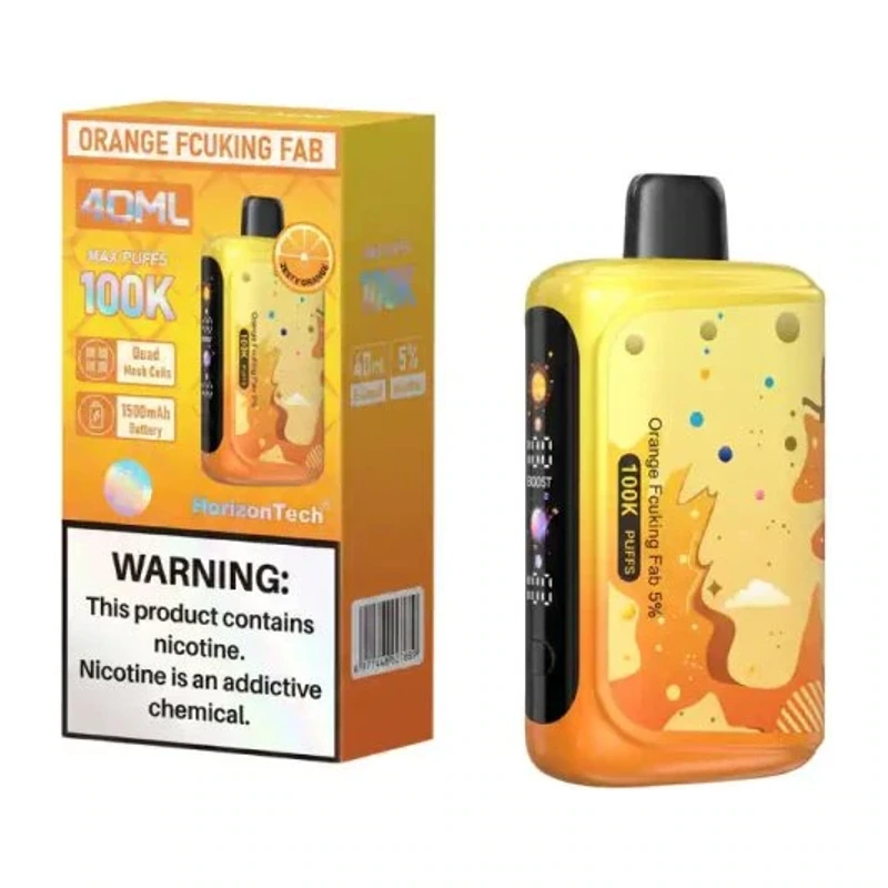 HorizonTech 100K Disposable Vape 5% 40ml ORANGE FCUKING FAB
