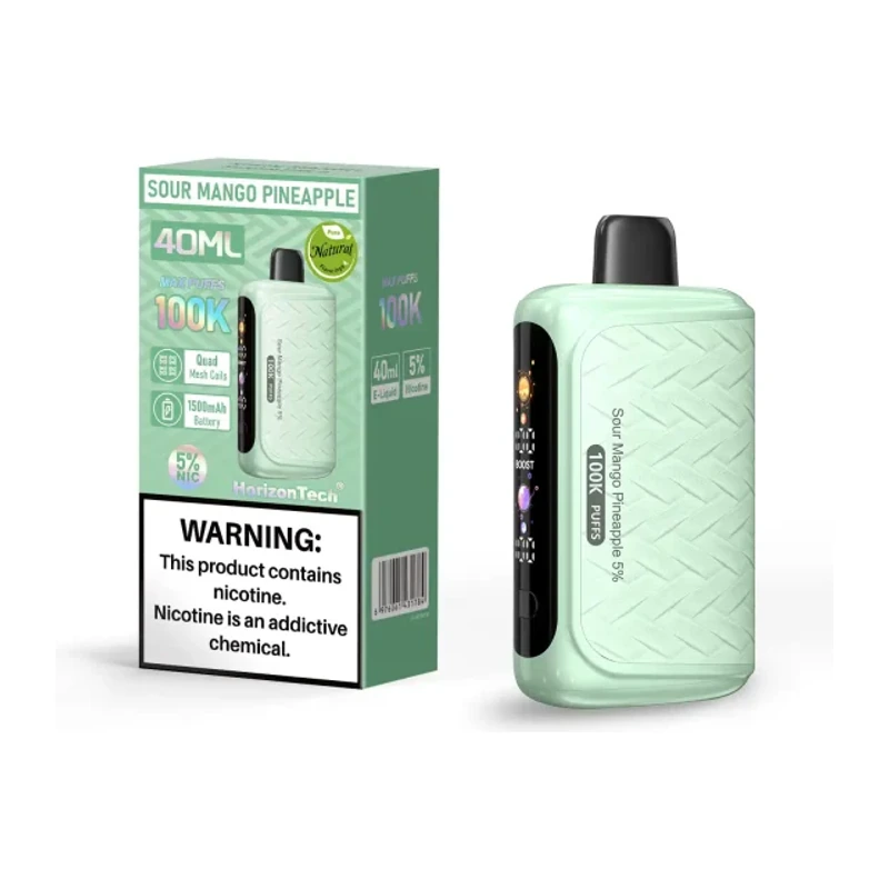 HorizonTech 100K Disposable Vape 5% 40ml SOUR MANGO PINEAPPLE