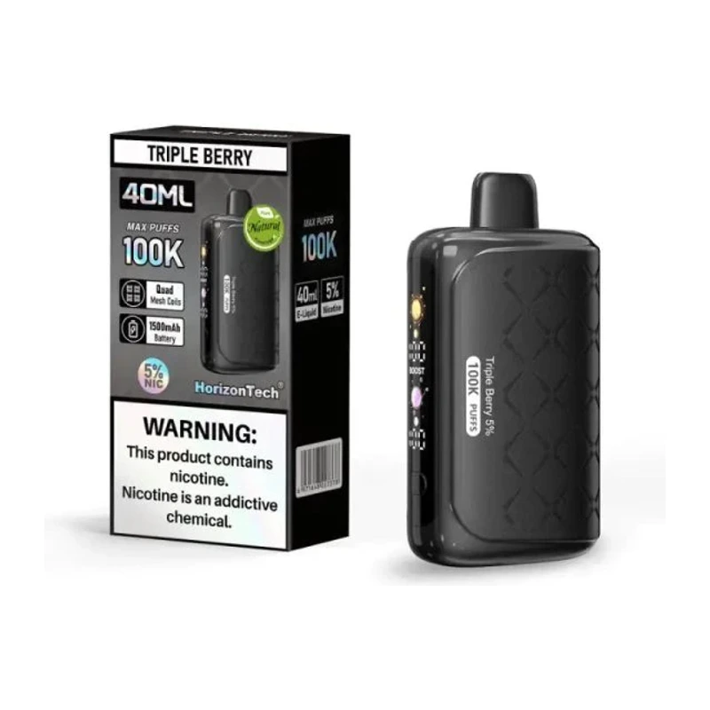 HorizonTech 100K Disposable Vape 5% 40ml TRIPLE BERRY