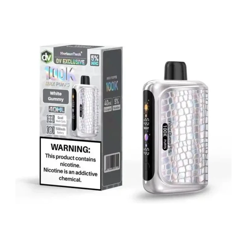HorizonTech 100K Disposable Vape 5% 40ml WHITE GUMMY