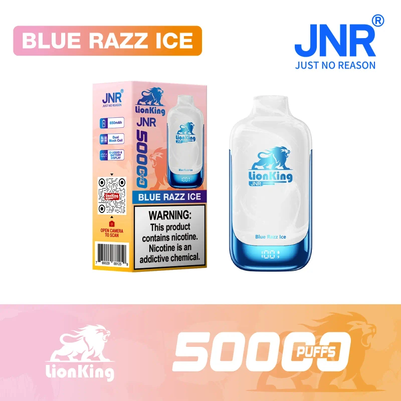 JNR Lion King 50K Disposable Vape 5% 42ml BLUE RAZZ ICE