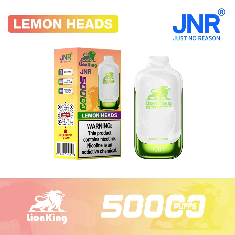 JNR Lion King 50K Disposable Vape 5% 42ml LEMON HEADS