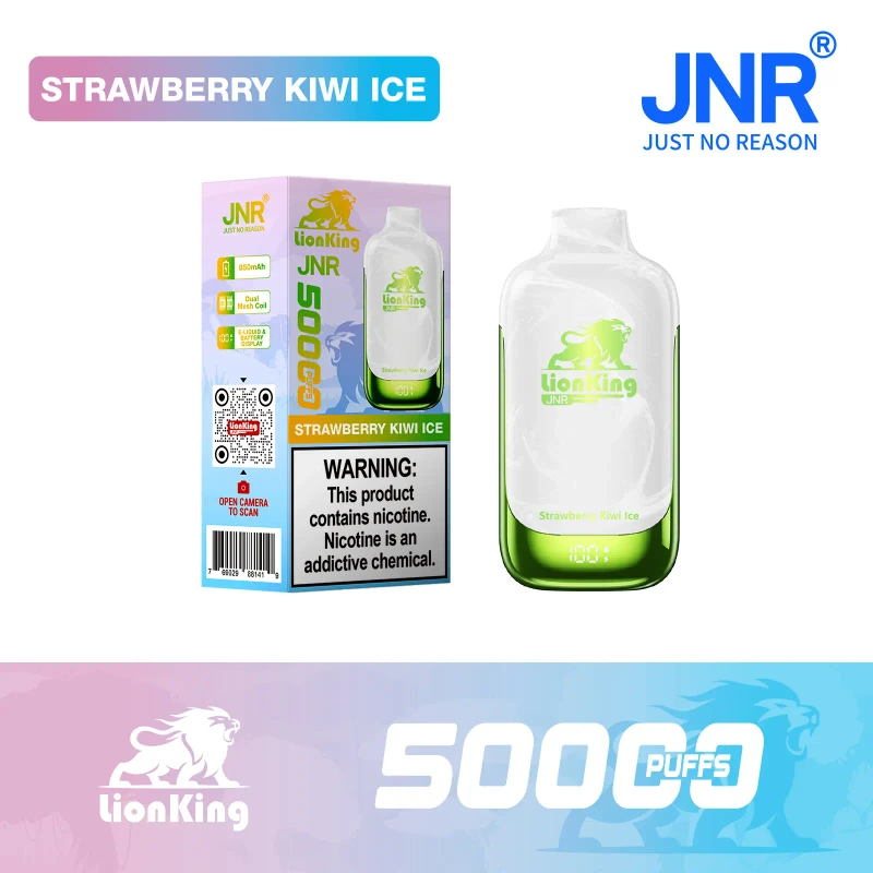 JNR Lion King 50K Disposable Vape 5% 42ml STRAWBERRY KIWI ICE