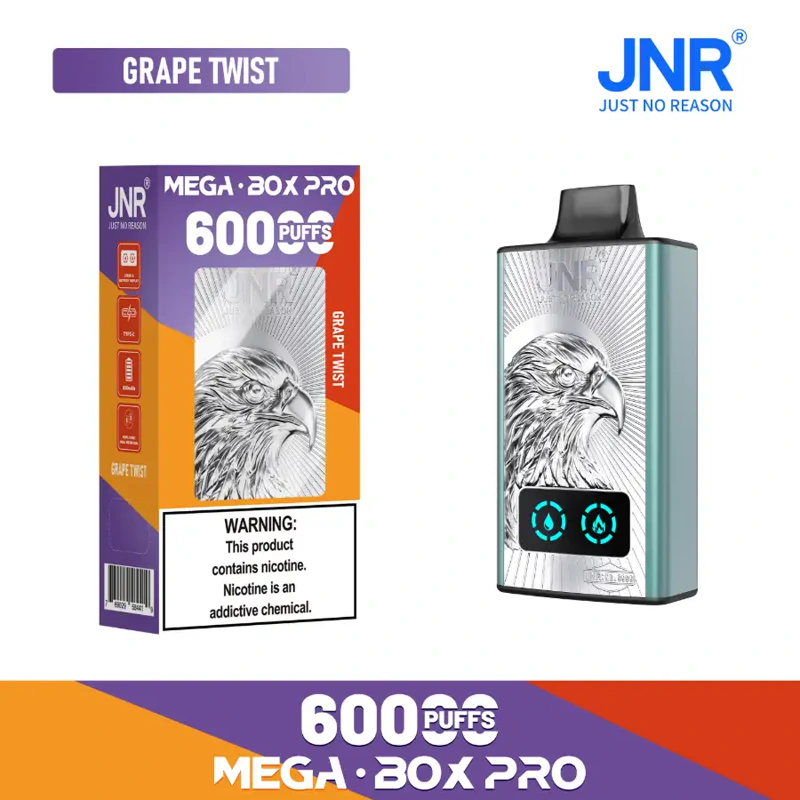 JNR Mega Box Pro 60K Disposable Vape 5% 32ml GRAPE TWIST