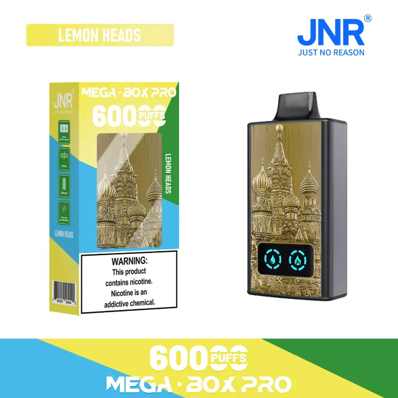 JNR Mega Box Pro 60K Disposable Vape 5% 32ml LEMON HEADS