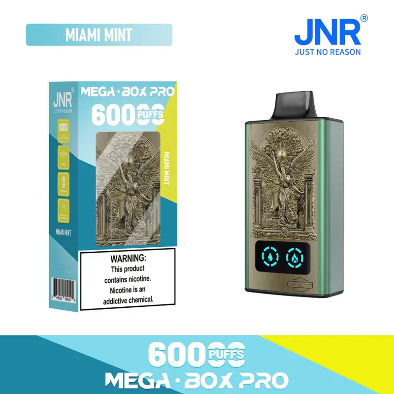 JNR Mega Box Pro 60K Disposable Vape 5% 32ml MIAMI MINT