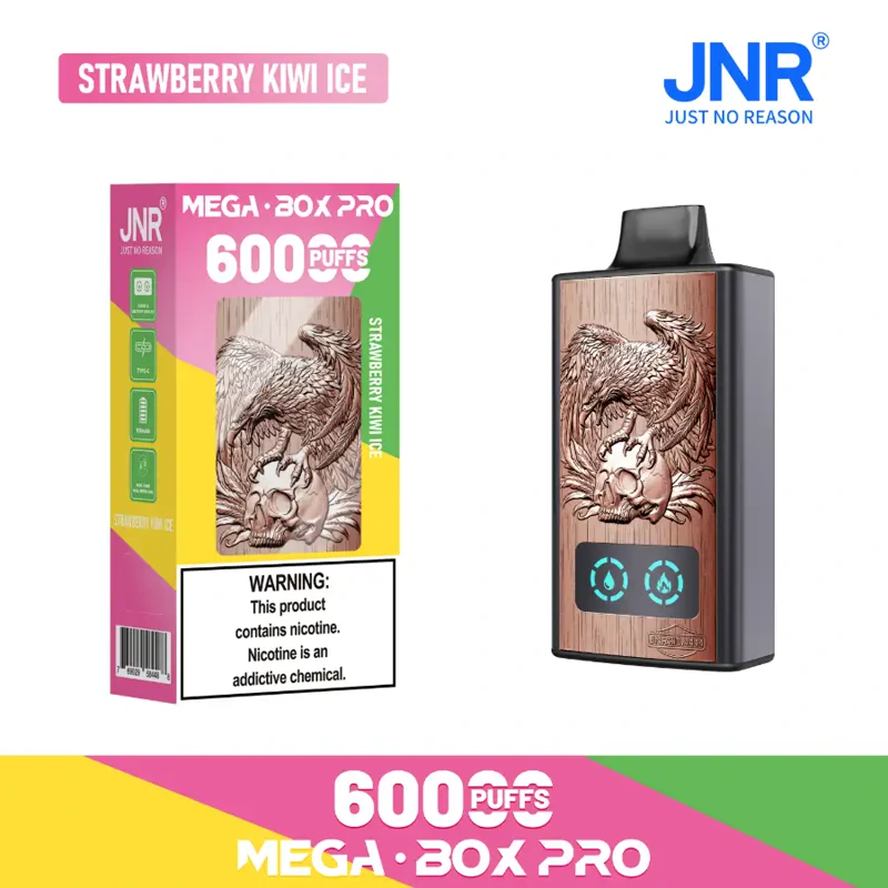 JNR Mega Box Pro 60K Disposable Vape 5% 32ml STRAWBERRY KIWI ICE
