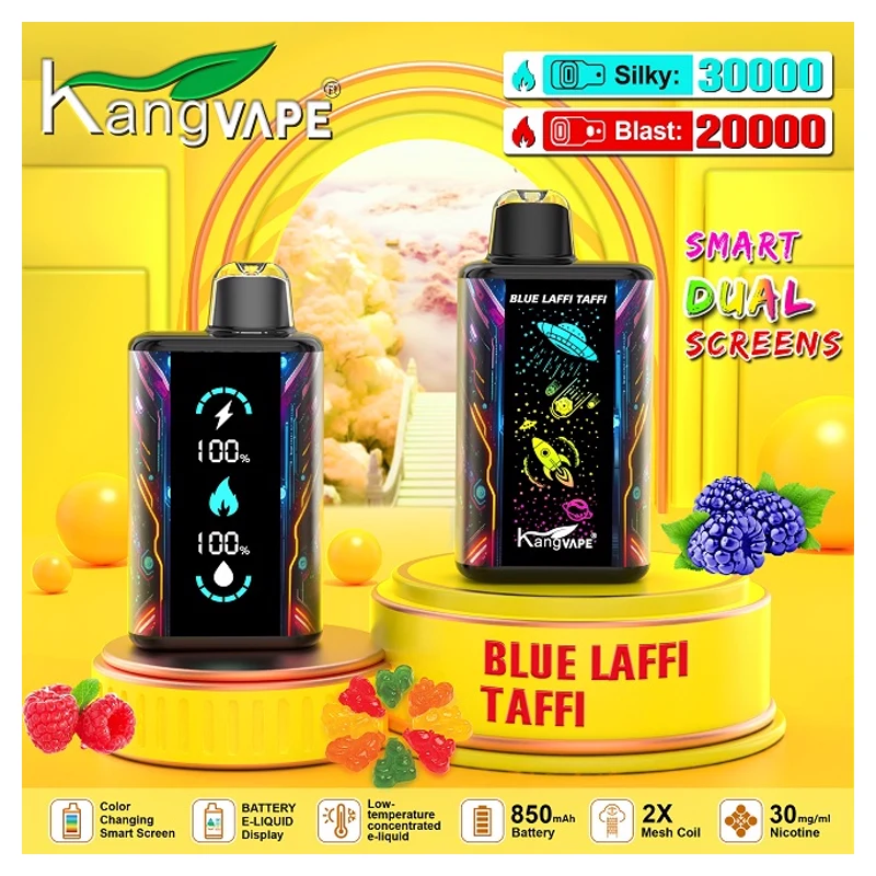 Kangvape 30K 3% 25ml Rechargeable Disposable Vape BLUE LAFFI TAFFI