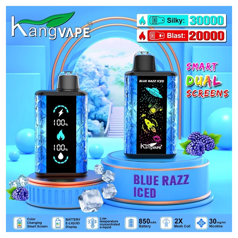 Kangvape 30K 3% 25ml Rechargeable Disposable Vape BLUE RAZZ ICED