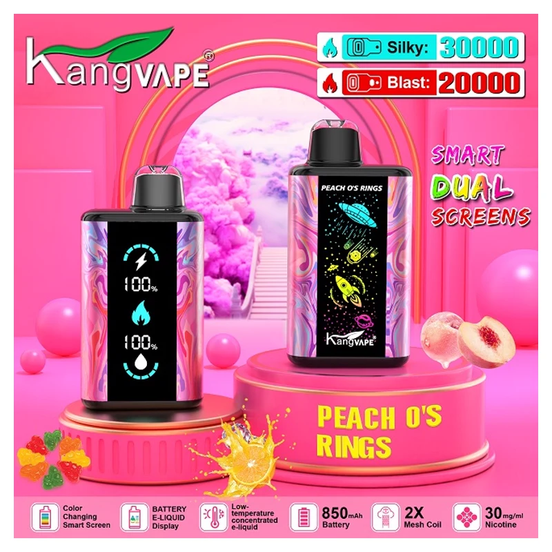 Kangvape 30K 3% 25ml Rechargeable Disposable Vape PEACH O'S RINGS