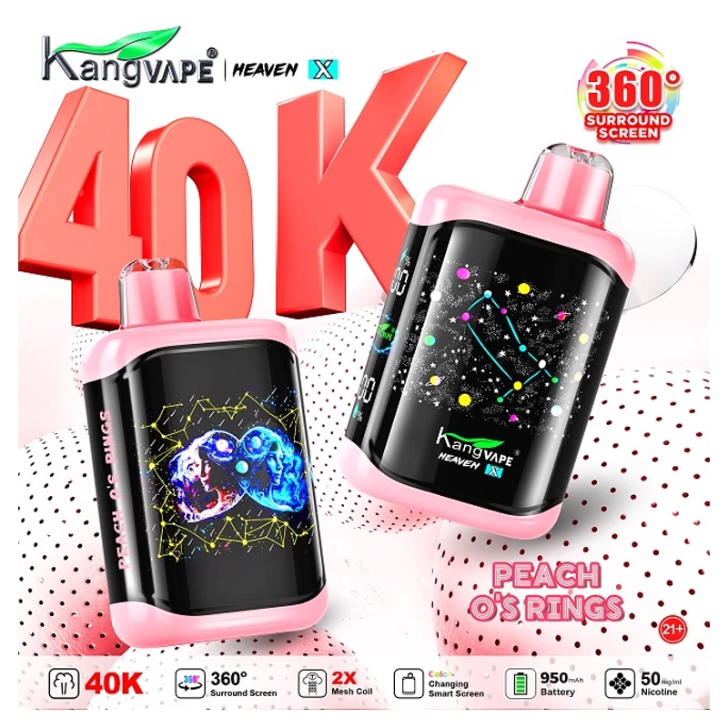 Kangvape Heaven X 40K 5% 20ml PEACH O'S RINGS