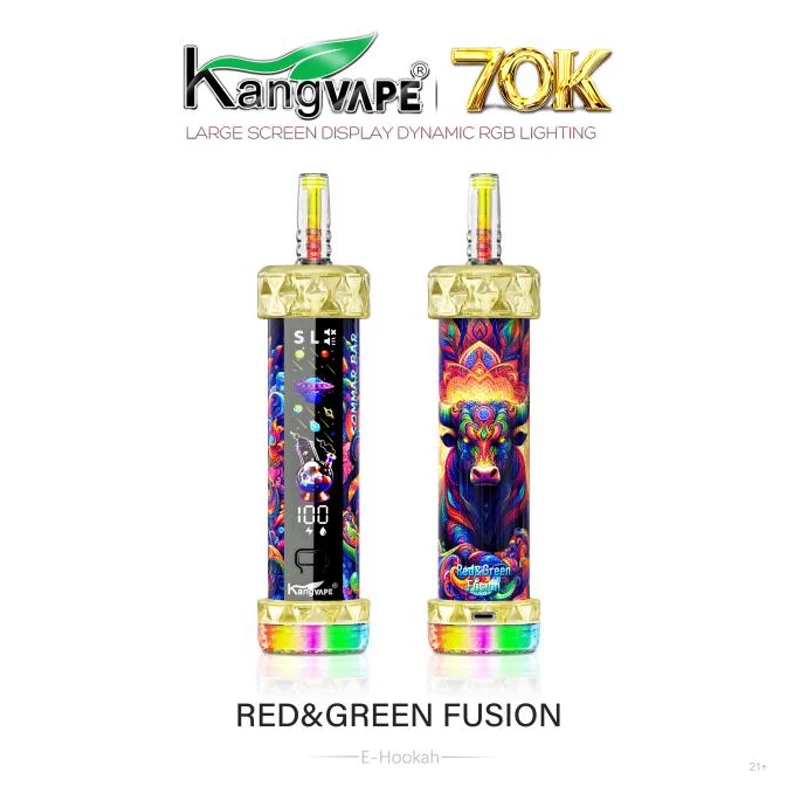 Kangvape Sommar Bar 70K E-Hookah 0.5% 20ml RED & GREEN FUSION