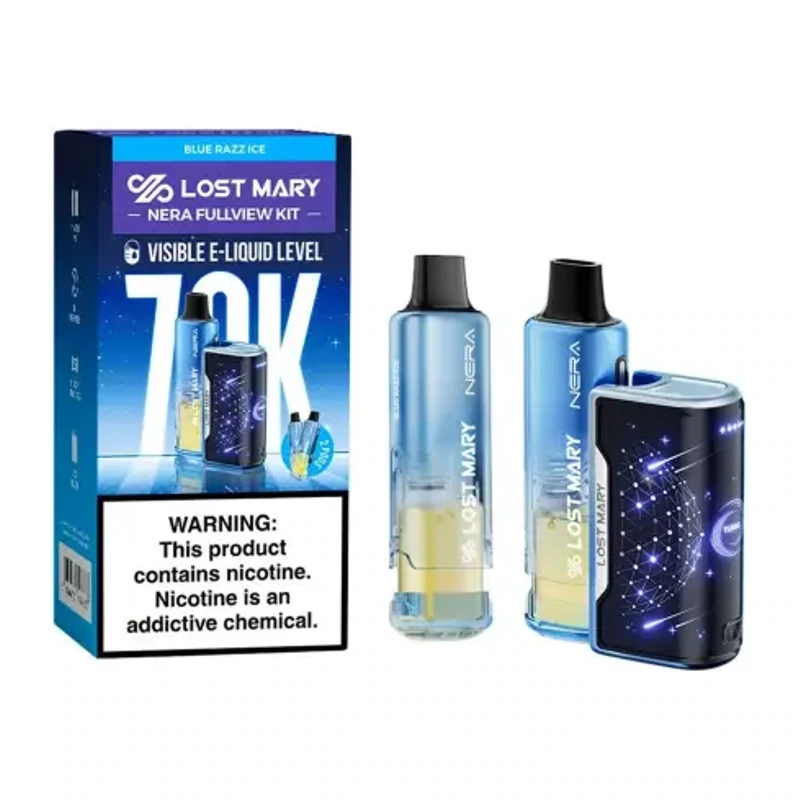 Lost Mary NERA Fullview 70K Kit 5% 24ml BLUE RAZZ ICE