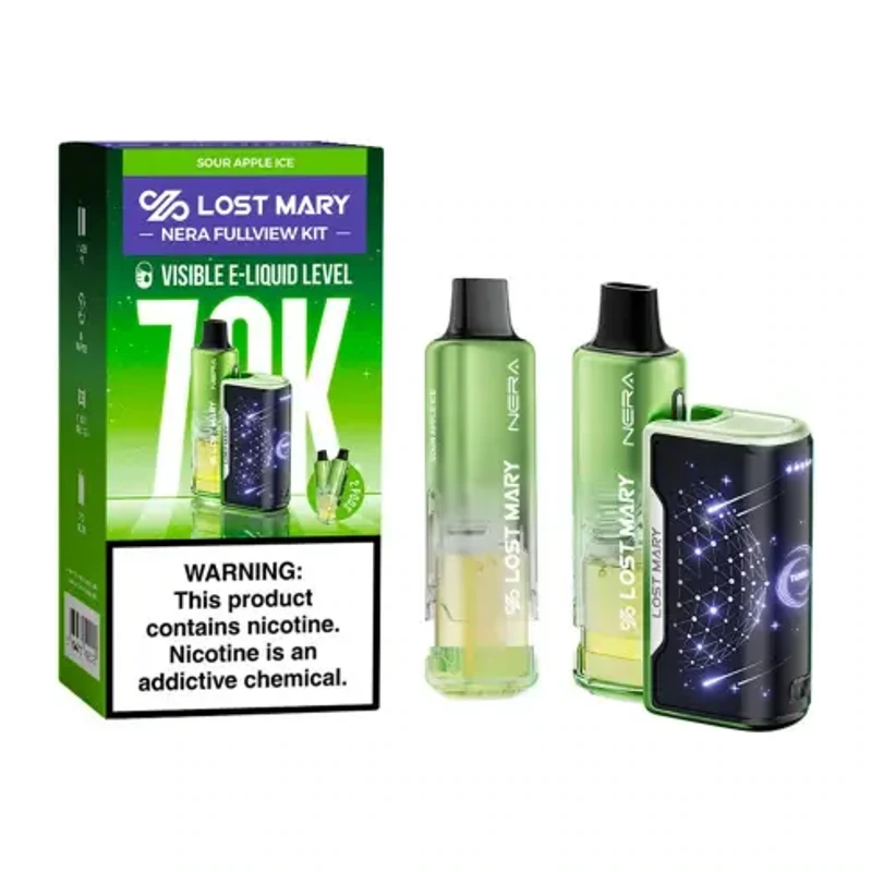 Lost Mary NERA Fullview 70K Kit 5% 24ml SOUR APPLE ICE