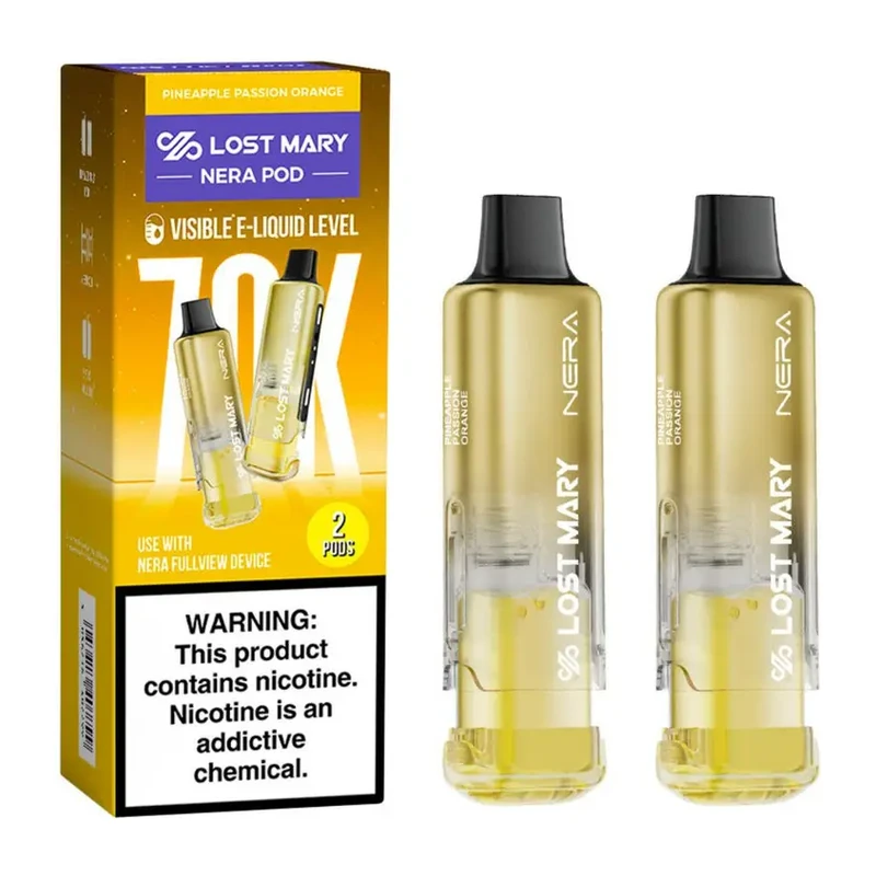 Lost Mary NERA Fullview 70K Replacement Pods 2-Pack 5% PINEAPPLE PASSION ORANGE