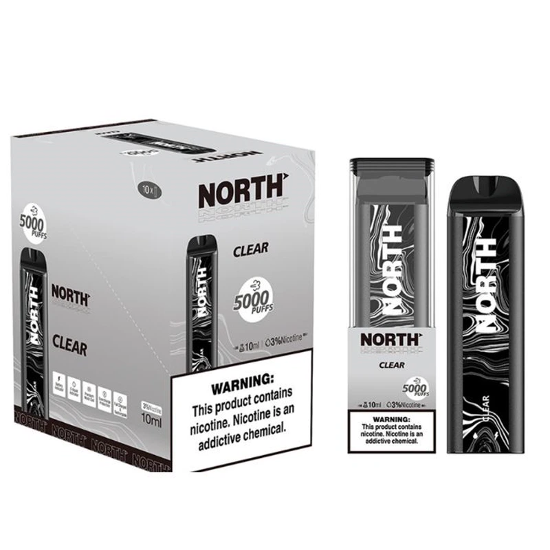 North Vape North 5000 Disposable Vape 3% / 5% 10ml CLEAR · 3%