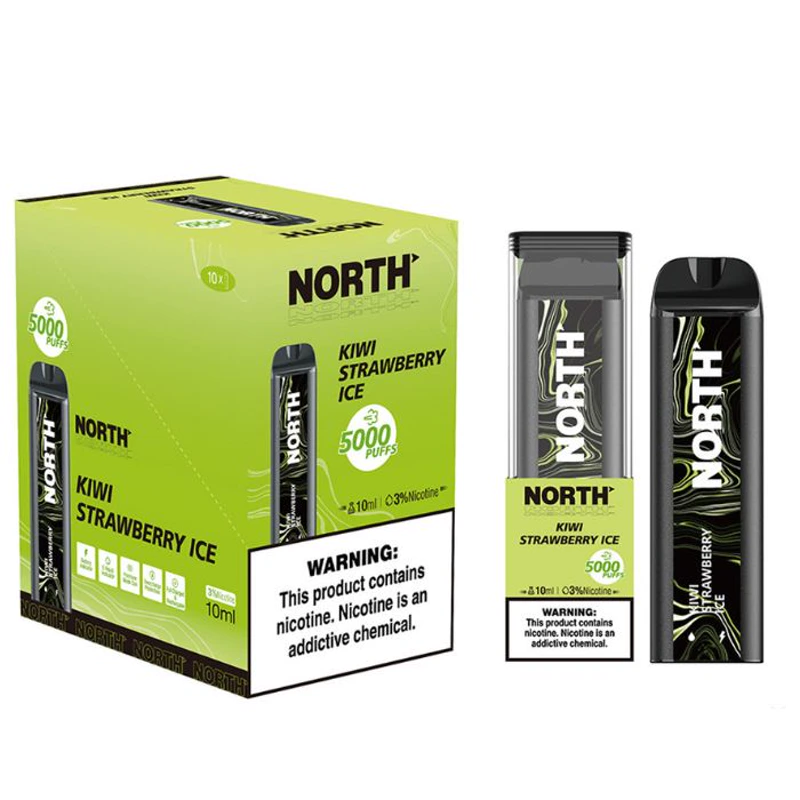North Vape North 5000 Disposable Vape 3% / 5% 10ml KIWI STRAWBERRY ICE · 3%