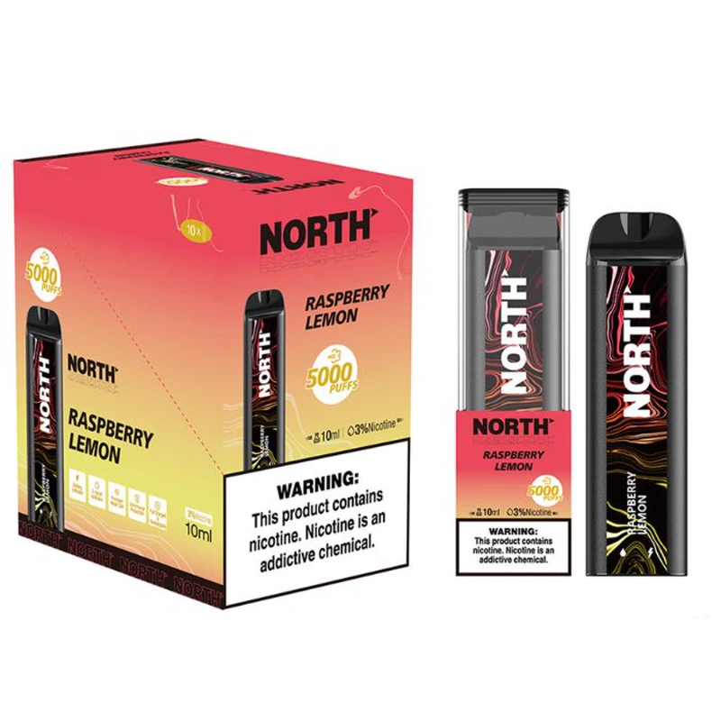 North Vape North 5000 Disposable Vape 3% / 5% 10ml RASPBERRY LEMON · 3%
