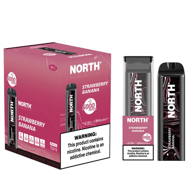 North Vape North 5000 Disposable Vape 3% / 5% 10ml STRAWBERRY BANANA · 3%