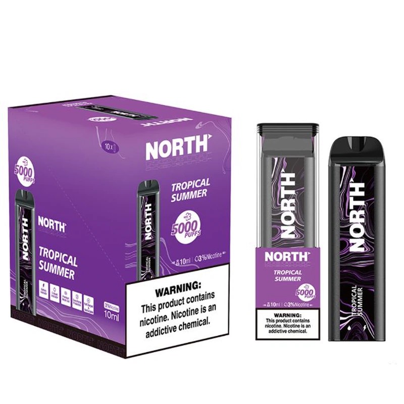 North Vape North 5000 Disposable Vape 3% / 5% 10ml TROPICAL SUMMER · 3%