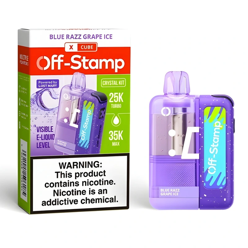 Off-Stamp X-Cube Crystal Kit 35K 5% 18ml BLUE RAZZ GRAPE ICE