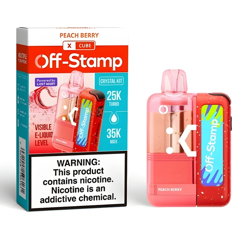 Off-Stamp X-Cube Crystal Kit 35K 5% 18ml PEACH BERRY