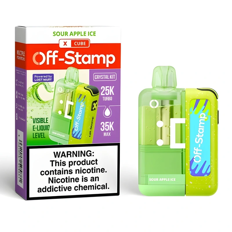 Off-Stamp X-Cube Crystal Kit 35K 5% 18ml SOUR APPLE ICE