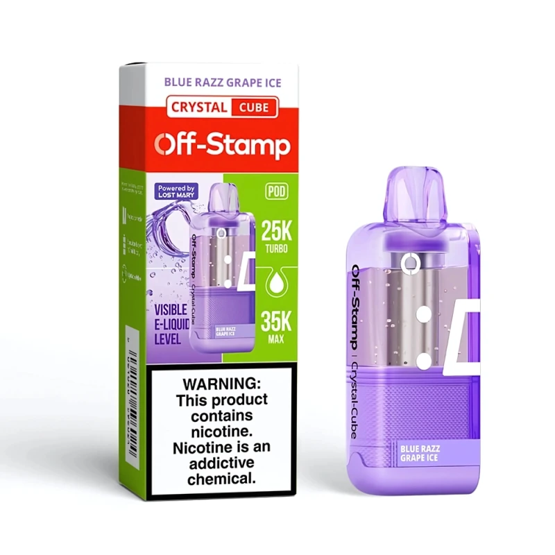 Off-Stamp X-Cube Crystal Cube 35K Replacement Pod 5% 18ml BLUE RAZZ GRAPE ICE