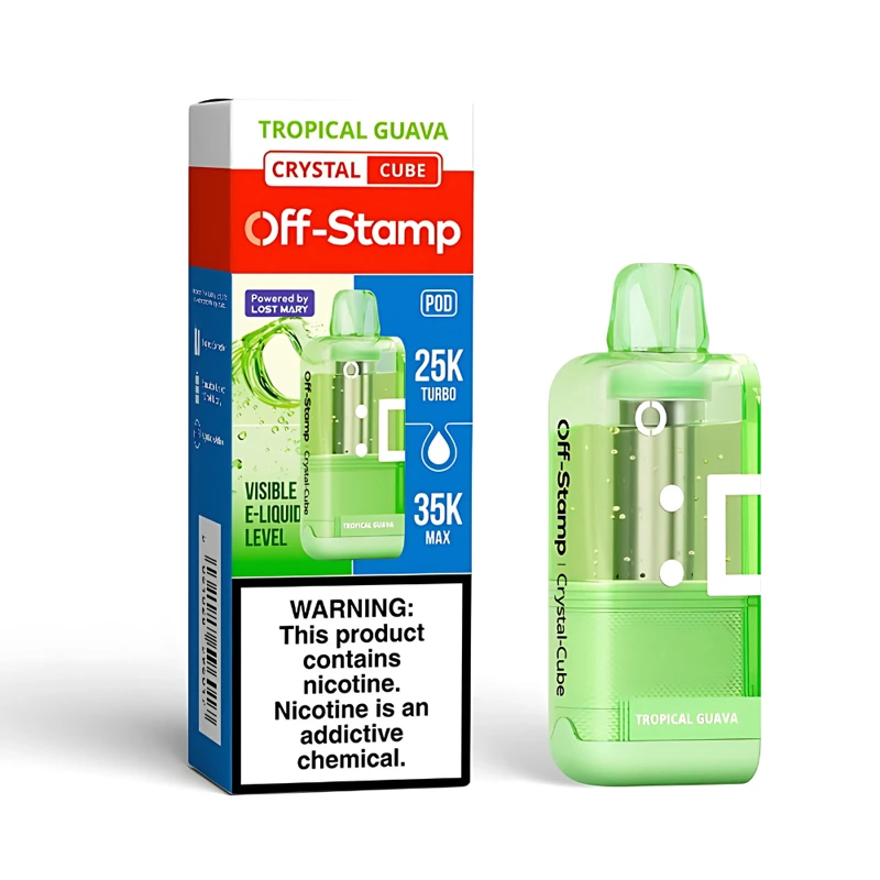Off-Stamp X-Cube Crystal Cube 35K Replacement Pod 5% 18ml TROPICAL GUAVA